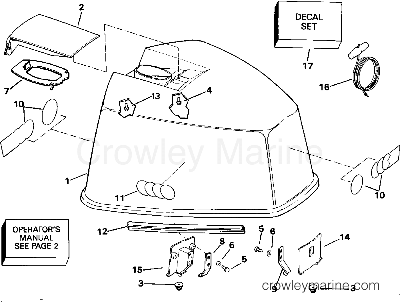 1993 Outboard 100 - E100WTLETD - ENGINE COVER