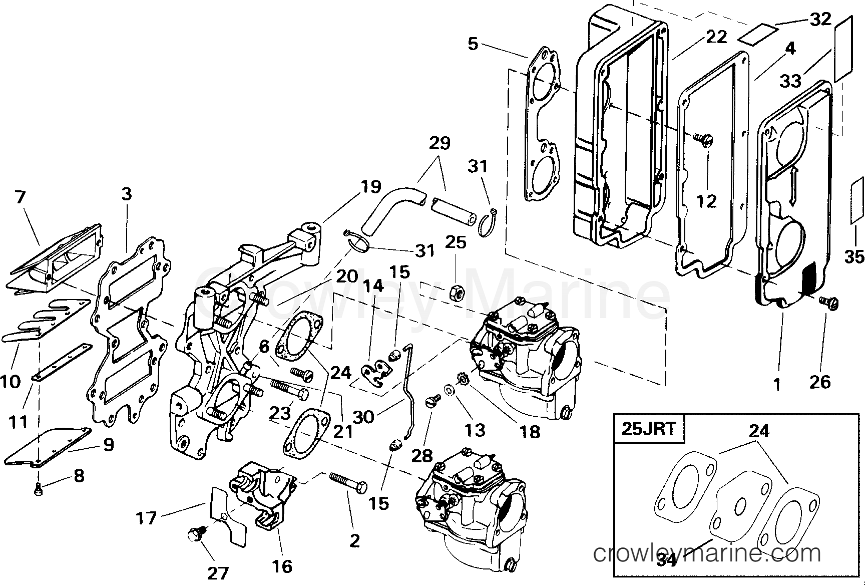 2000 Outboard 30 - J30JRSSB - INTAKE MANIFOLD