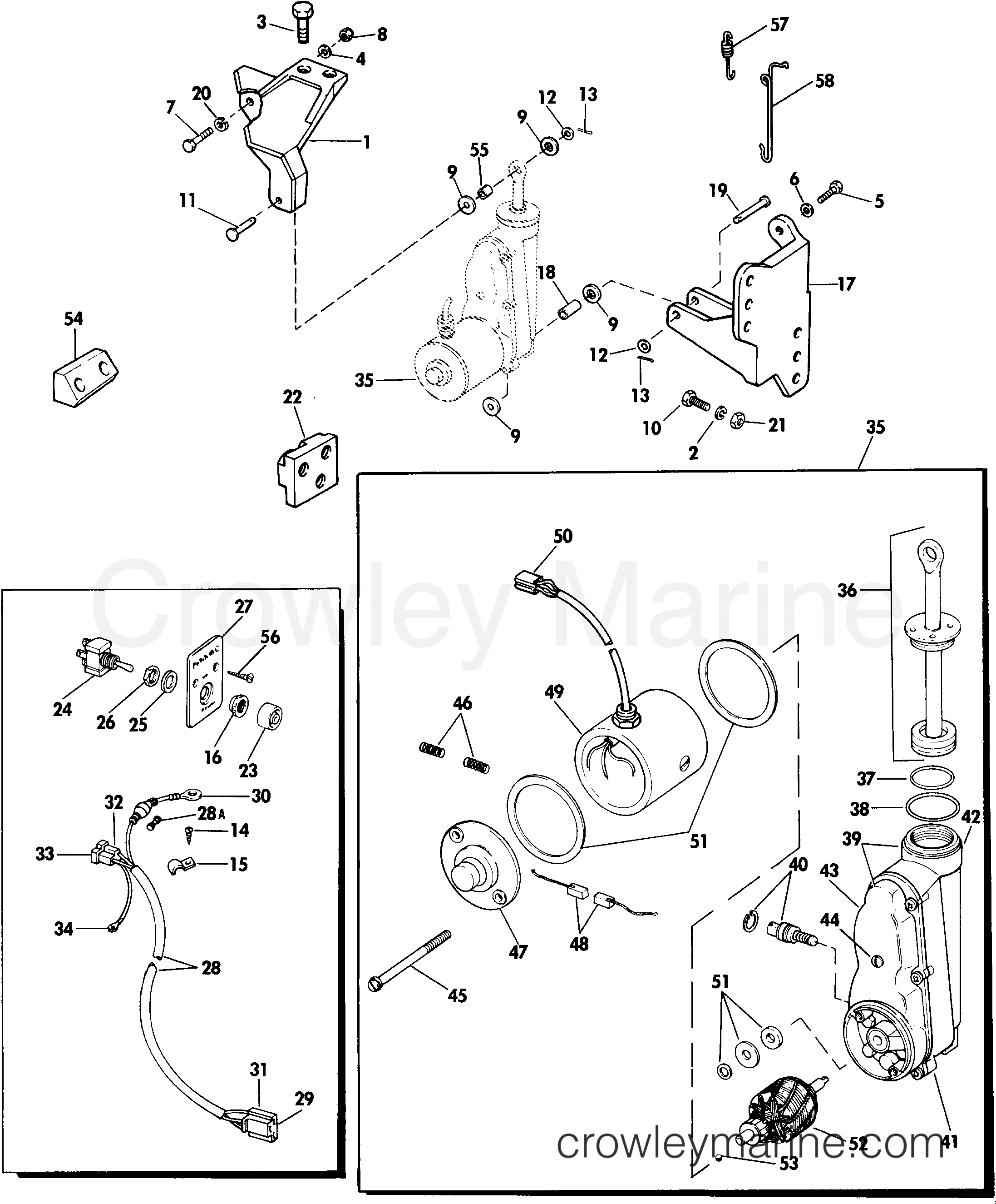 1985 Rigging Parts Accessories - Power Trim & Tilt - POWER TILT KIT 20, 25 & 30 ELECTRIC