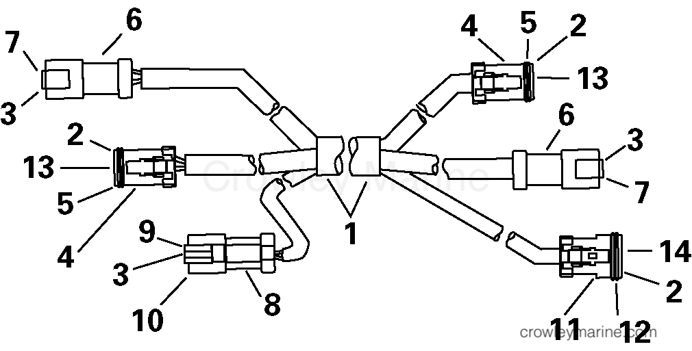 2002 Evinrude Outboards 135 - E135FCXSNF EXTENSION CABLE section