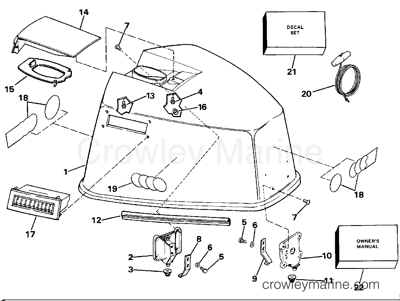 1988 Outboard 100 - D100WTXM - ENGINE COVER