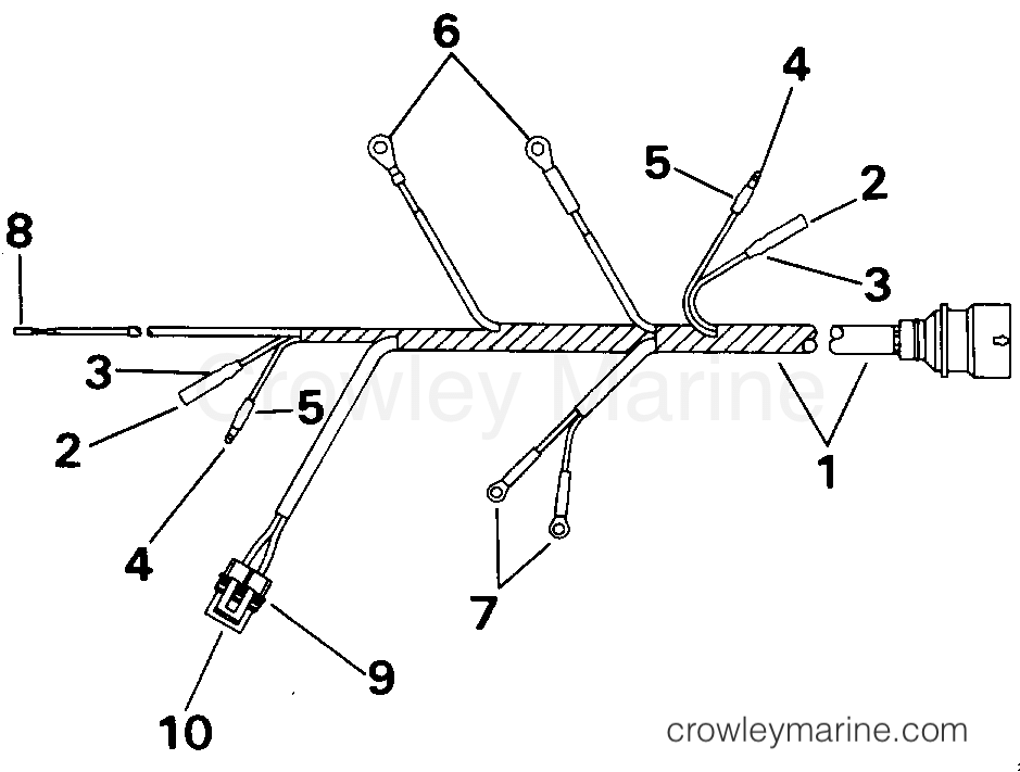 1993 Outboard 9.9 - J10ELETM - MOTOR CABLE
