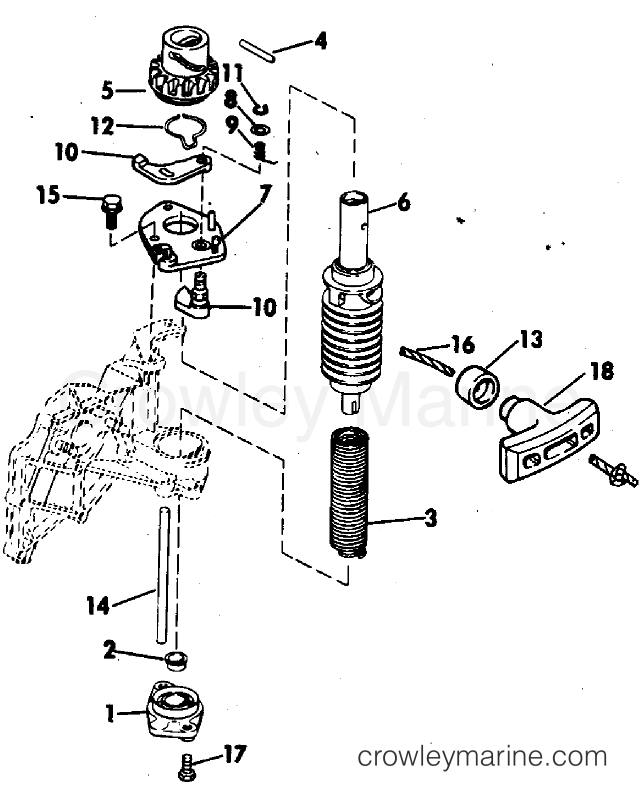 1978 Outboard 6 - 6805B - REWIND STARTER
