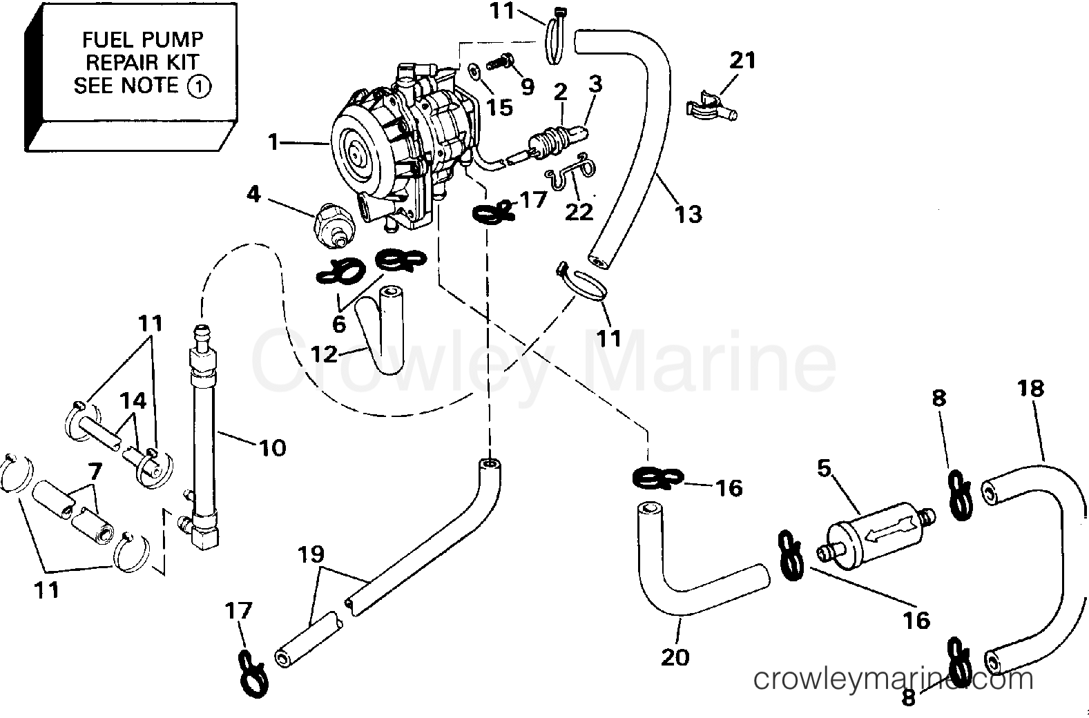 1993 Johnson Outboards 115 - TJ115TLETS FUEL PUMP - 90/100/115 MODELS section