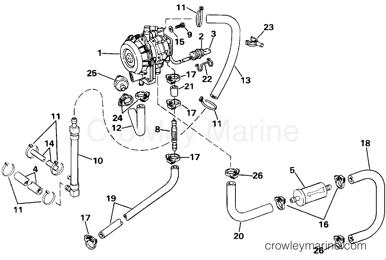 1991 Outboard 85 - J85TTLEIE - VRO2 PUMP