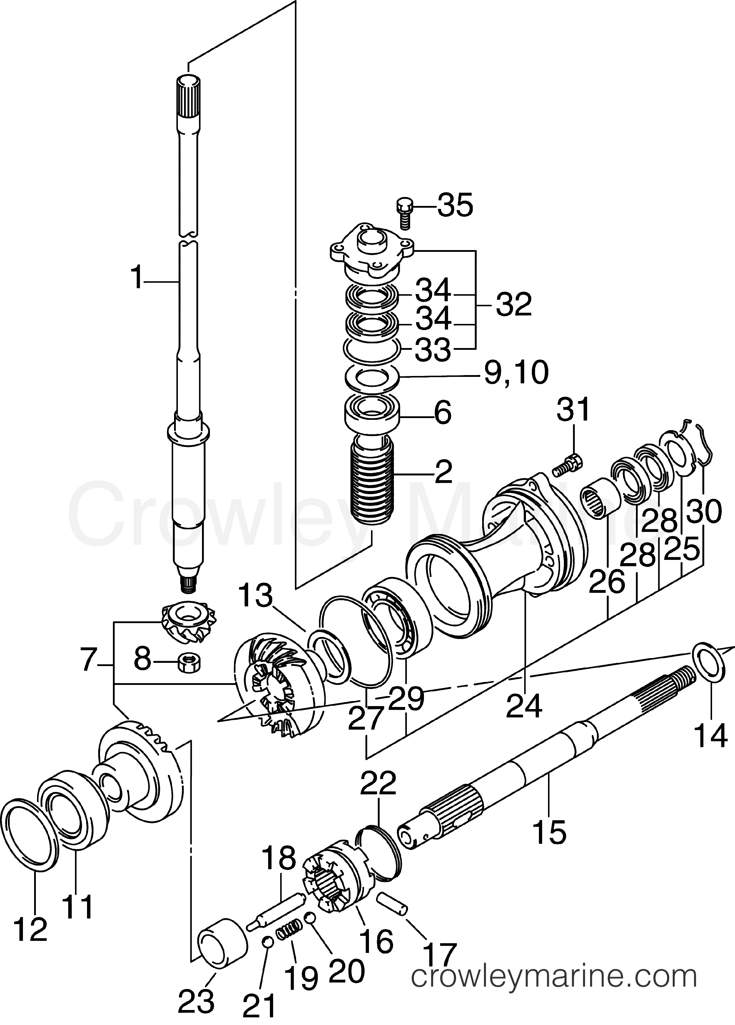 2006 Outboard 90 - J90PL4SDA - GEARS