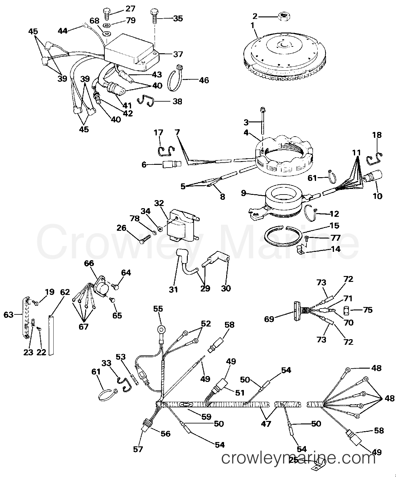 1991 Outboard 85 - J85TTLEIE - IGNITION SYSTEM