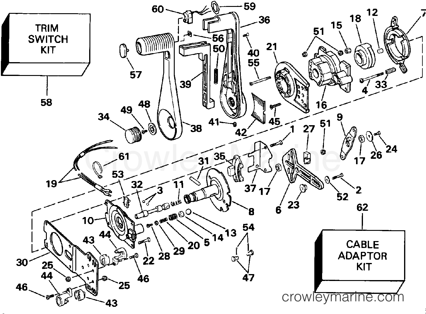 1991 Rigging Accessories - Remote Controls - REMOTE CONTROL - CONCEALED SIDE MOUNT