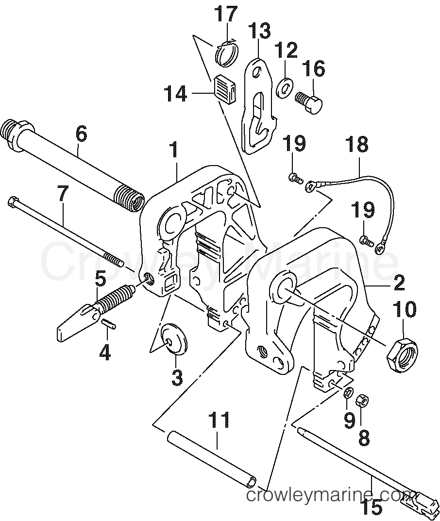 2003 Outboard 15 - J15TE4STC - STERN BRACKET