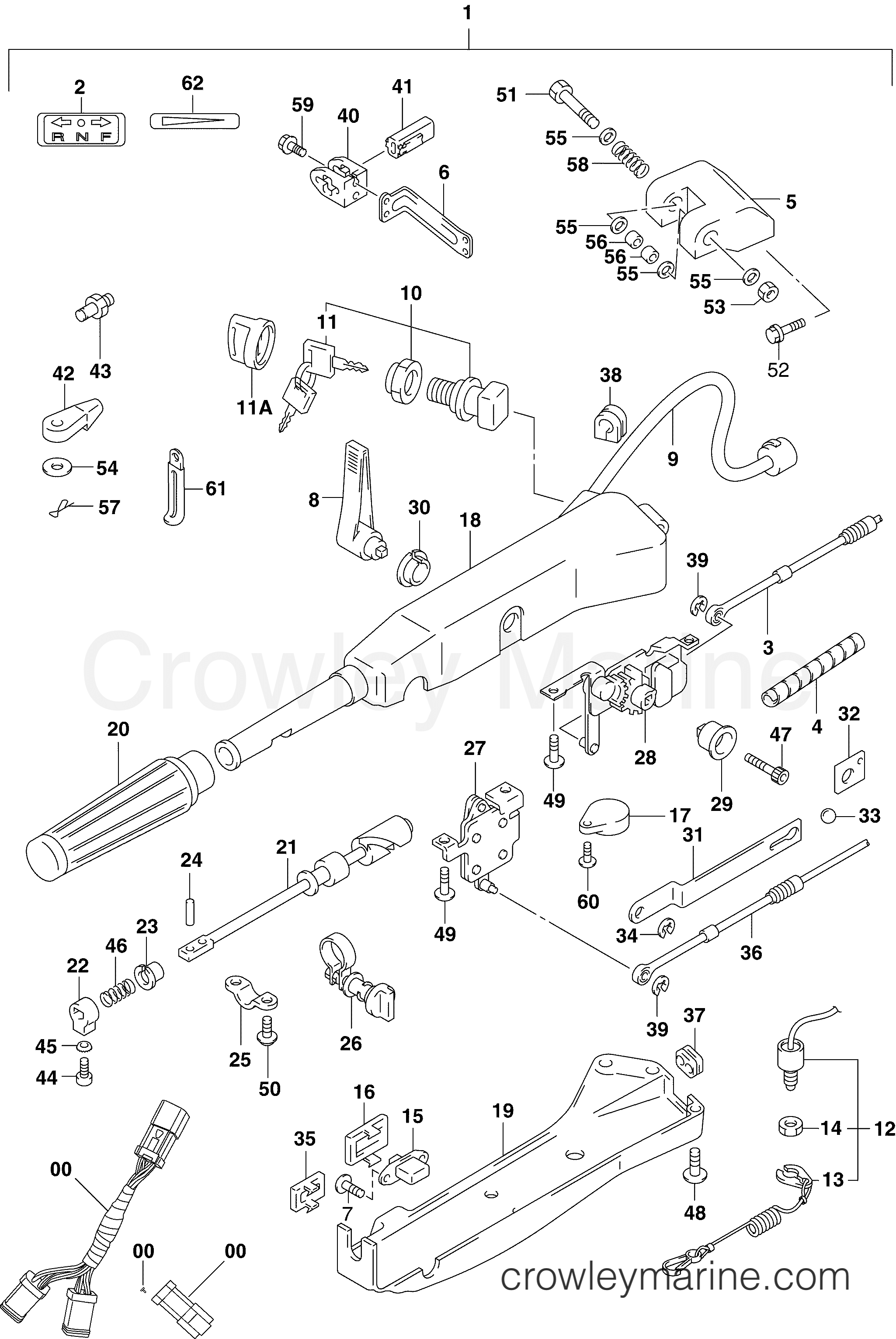 2005 Outboard 40 - J40PL4SOB - TILLER UPGRADE KIT