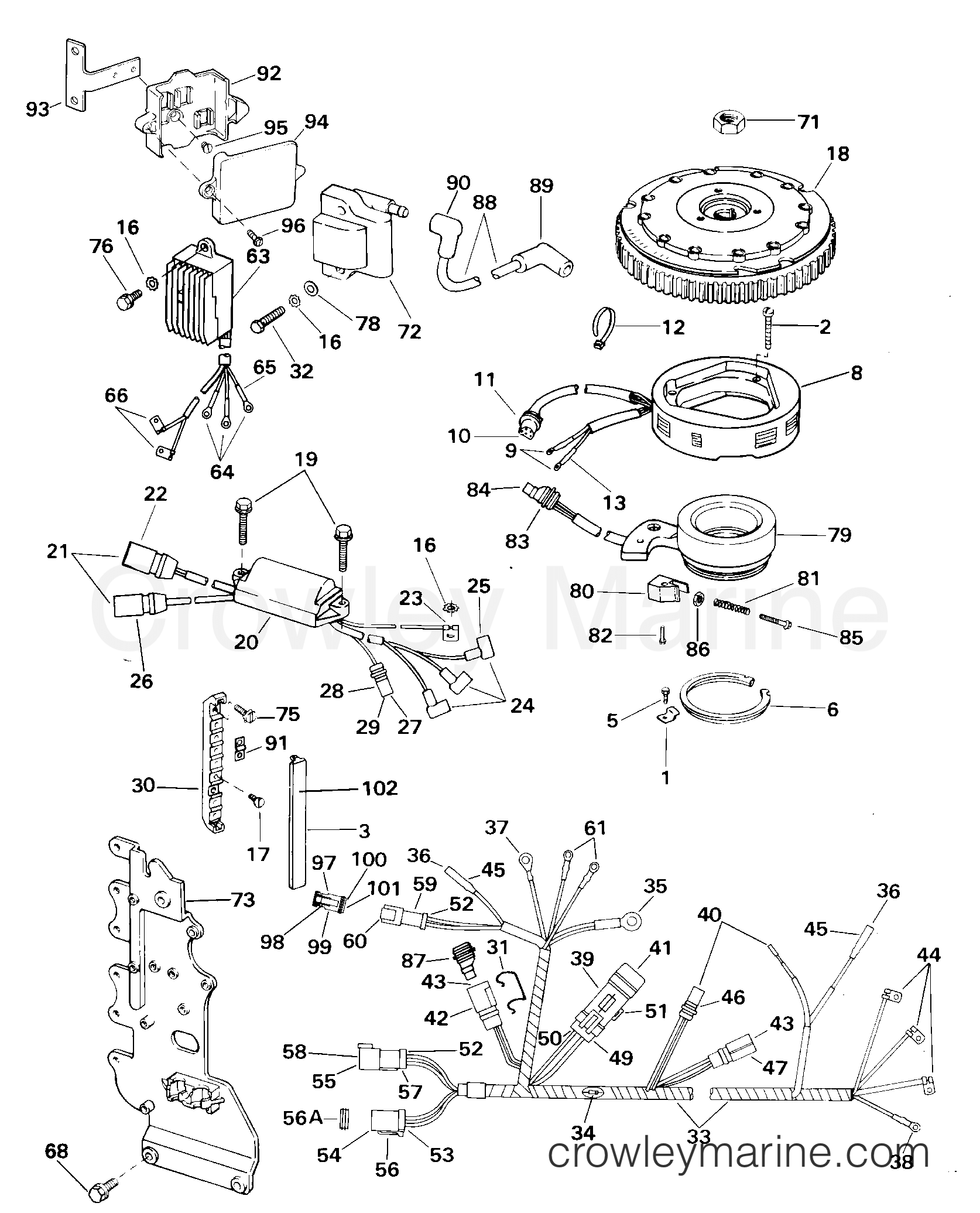 2000 Outboard 65 - J65WELSSC - IGNITION SYSTEM