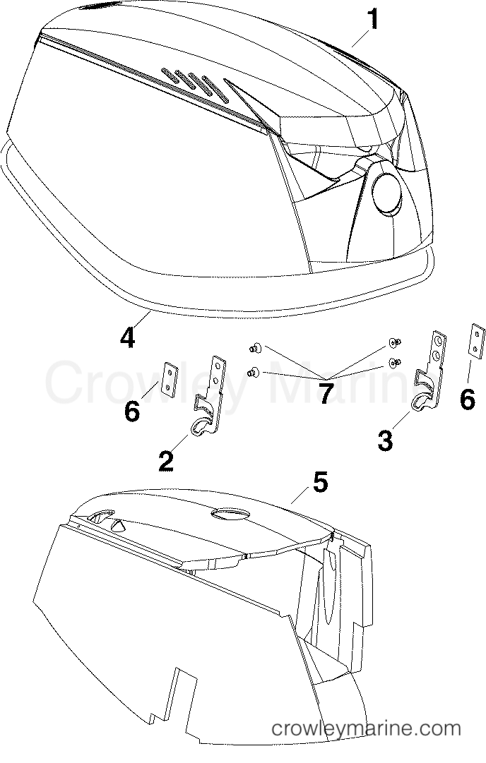 2010 Evinrude Outboards 40 - E40DPLISF ENGINE COVER section