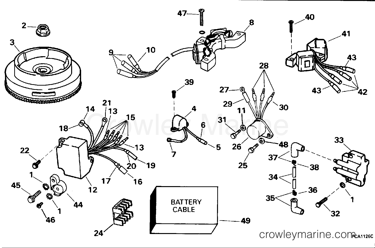 1996 Outboard 9.9 - BJ10FAEDC - IGNITION - ELECTRIC