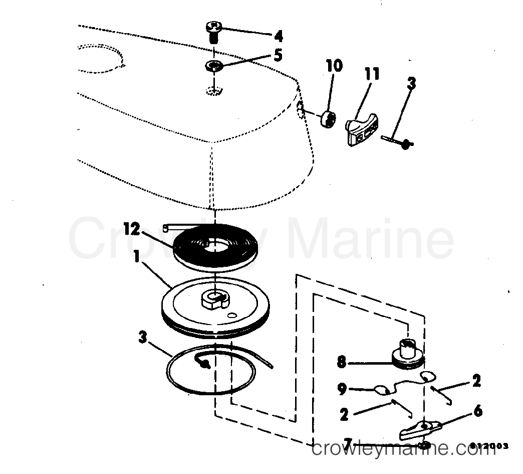 1981 Outboard 2 - J2RCIB - REWIND STARTER