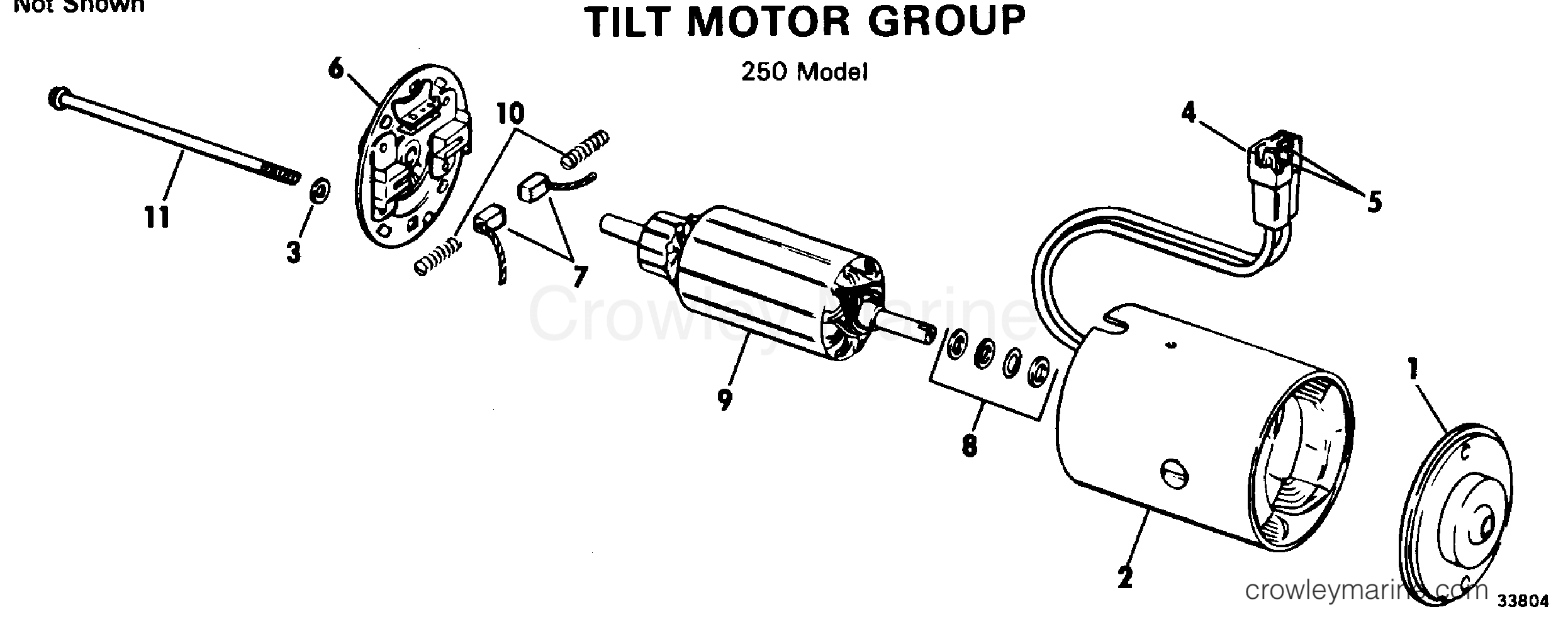 1979 Stern Drive 260 - 990262S1 - TILT MOTOR GROUP 250 MODEL