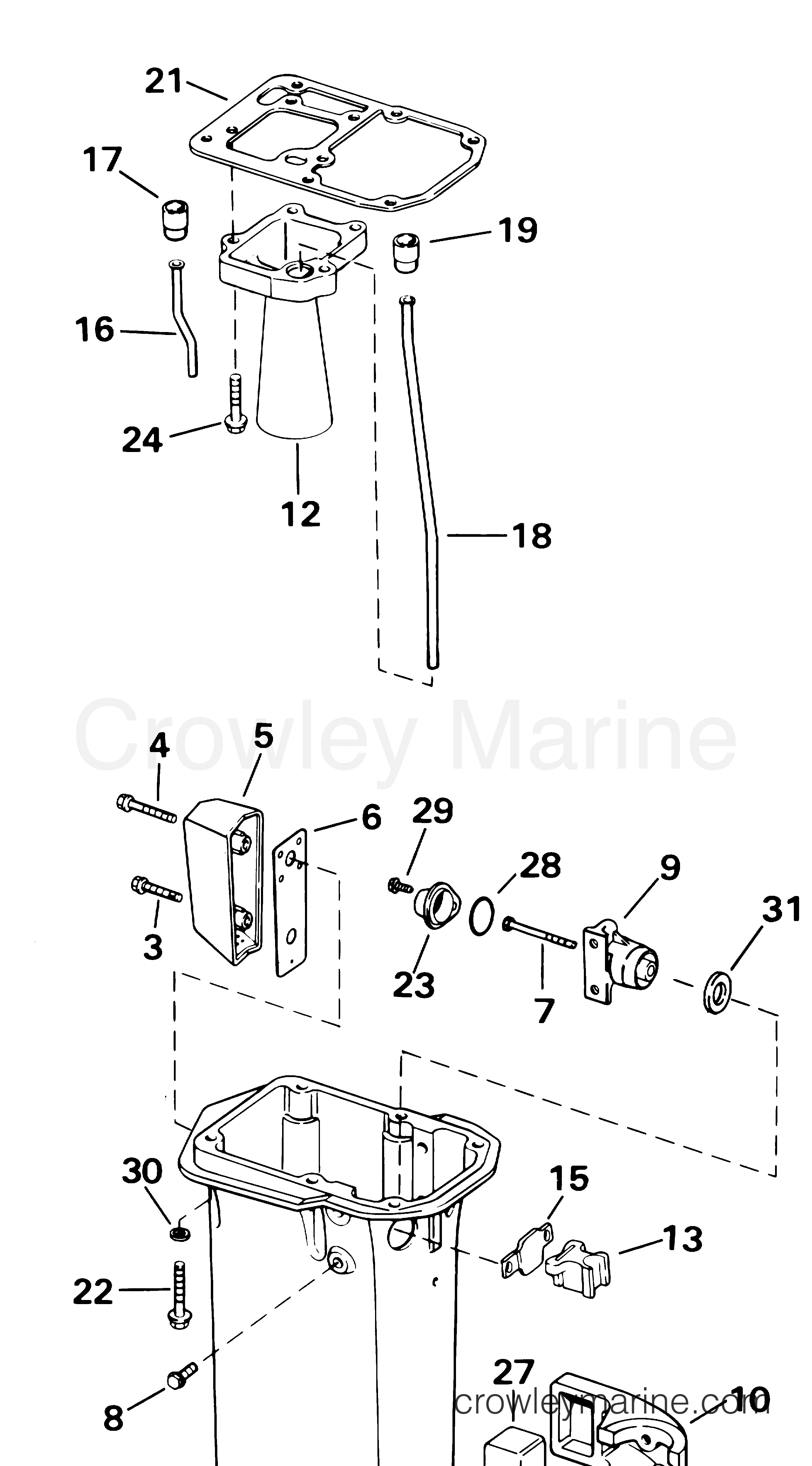 2000 Outboard 10 - J10RSSA - EXHAUST HOUSING