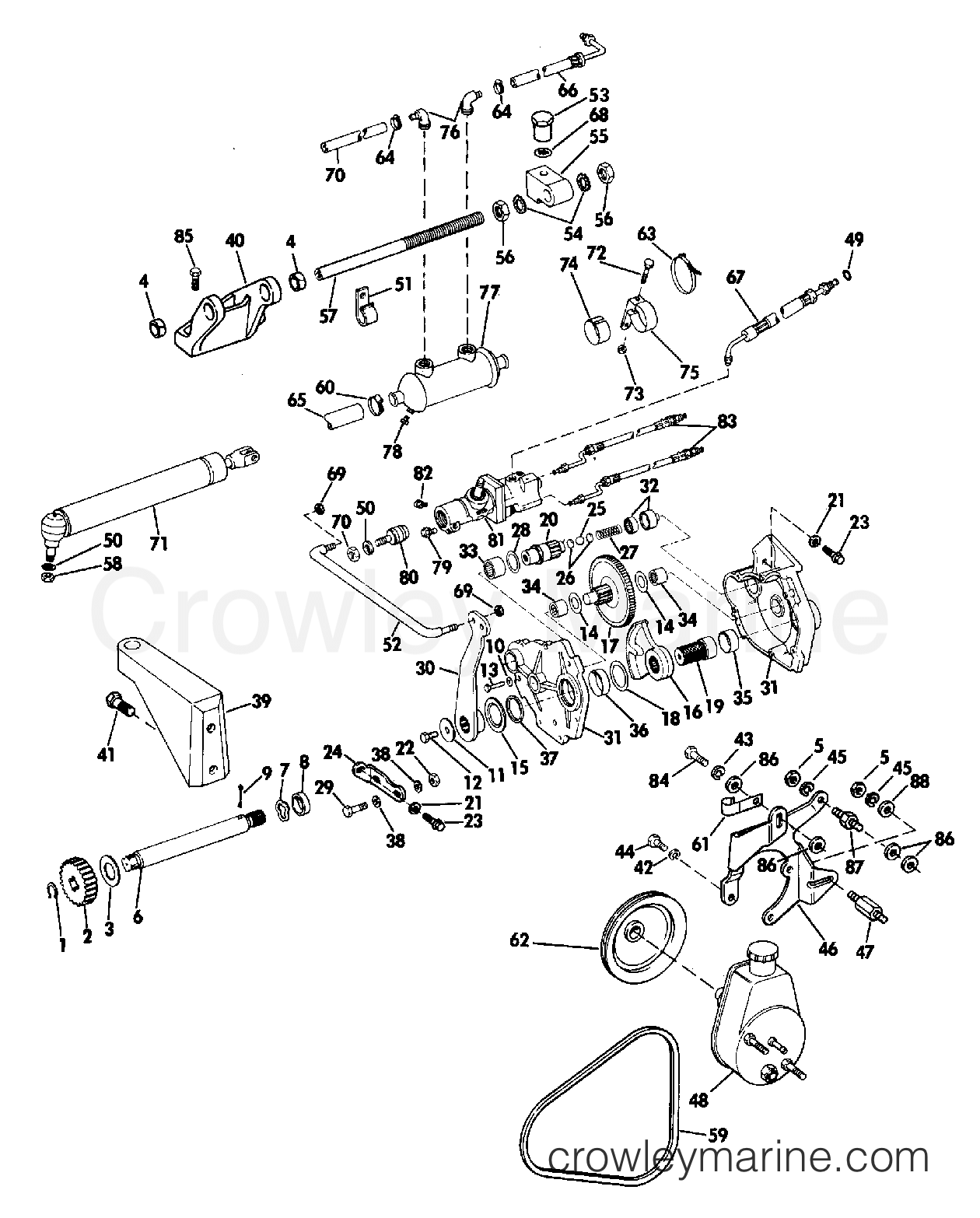 1983 Stern Drive 5.7 - 574SPHCCTR - POWER STEERING GROUP