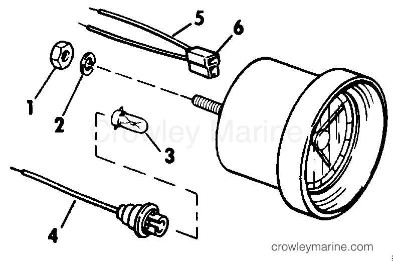 1989 Rigging OMC Stern Drive - All Models - CLOCK KIT