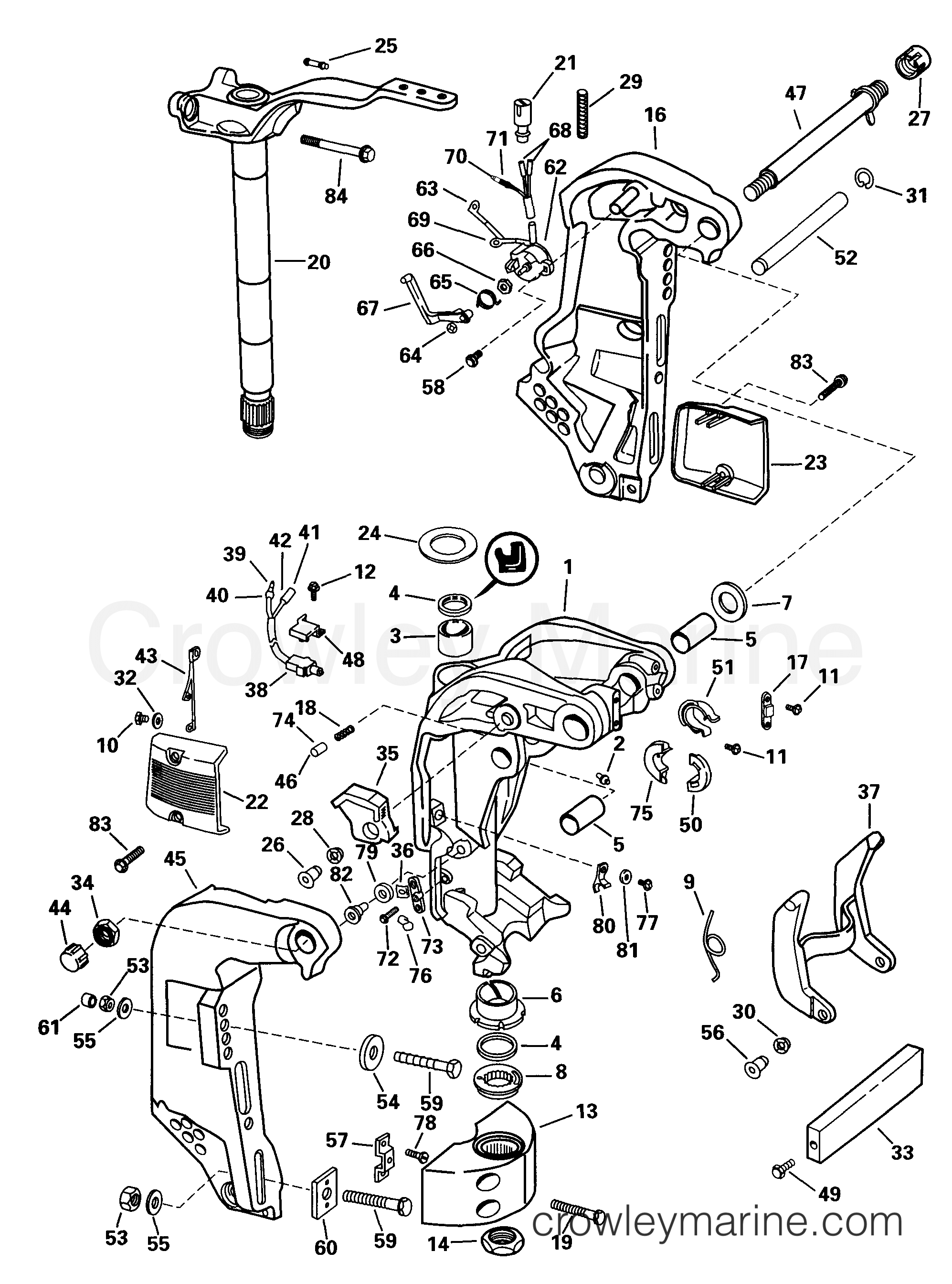 1999 Outboard 150 - J150WPLEES - MIDSECTION