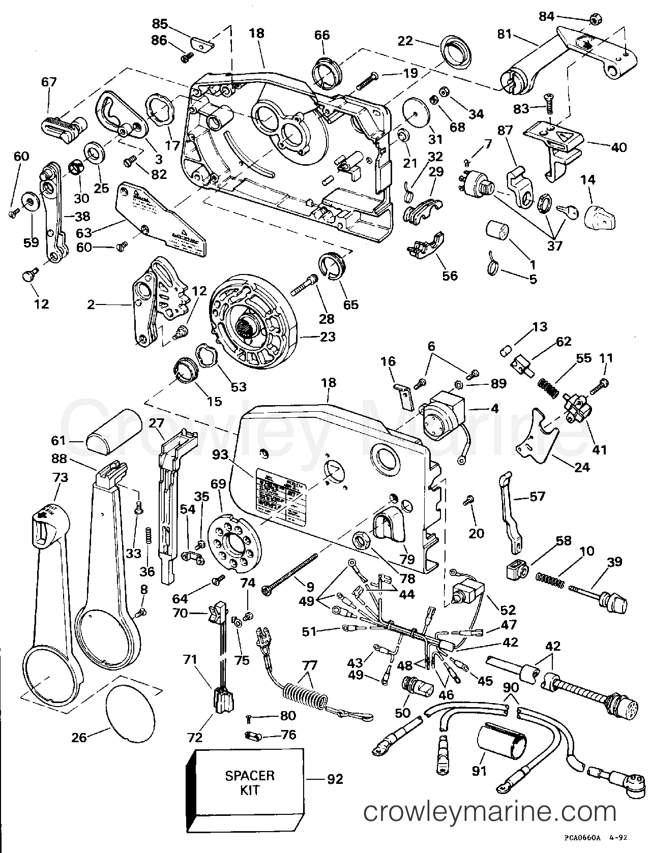 1995 Outboard 125 - J125WTPLE - REMOTE CONTROL