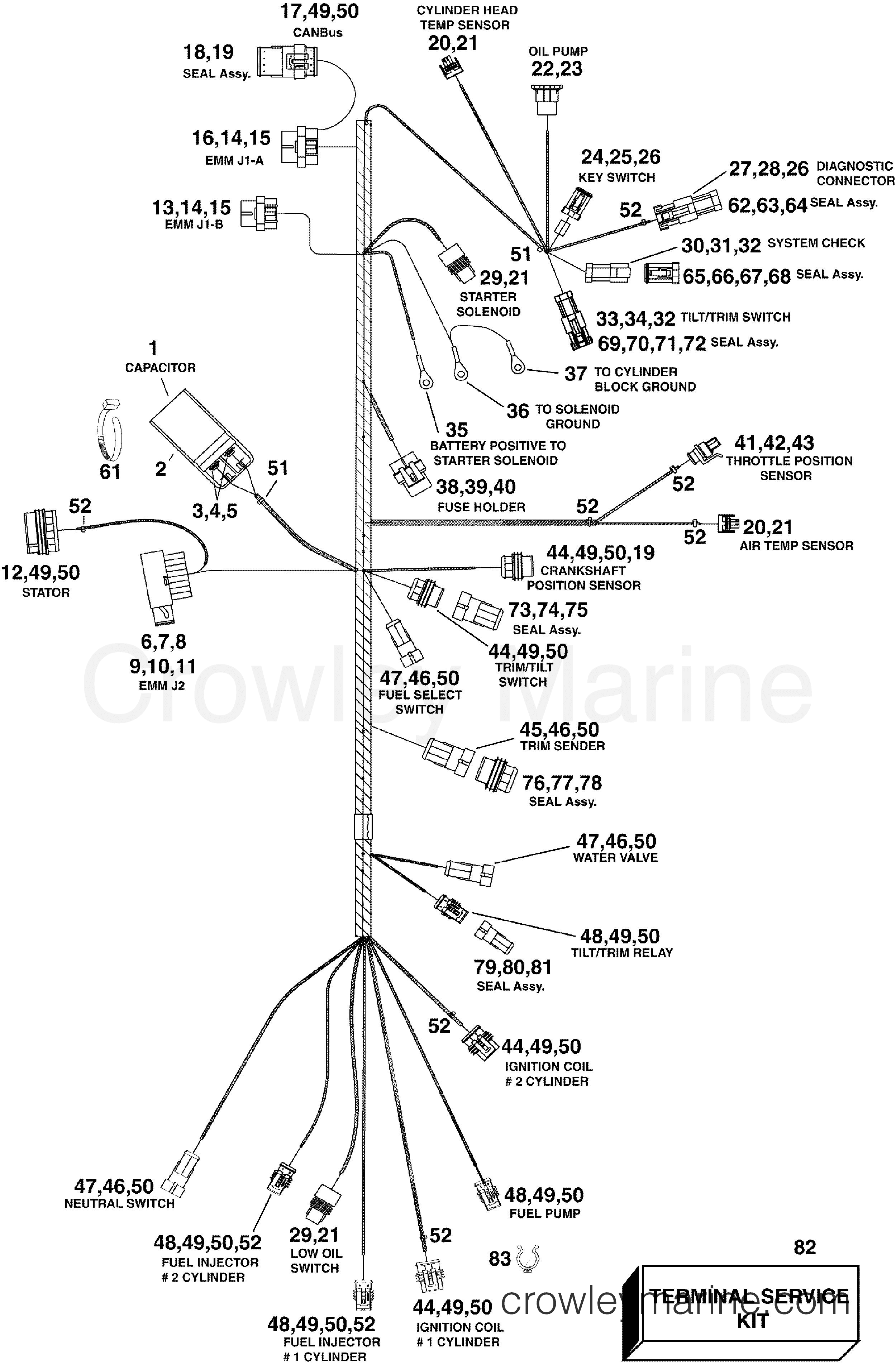 2011 Outboard 55 - E55MRLIIM - ELECTRICAL HARNESS