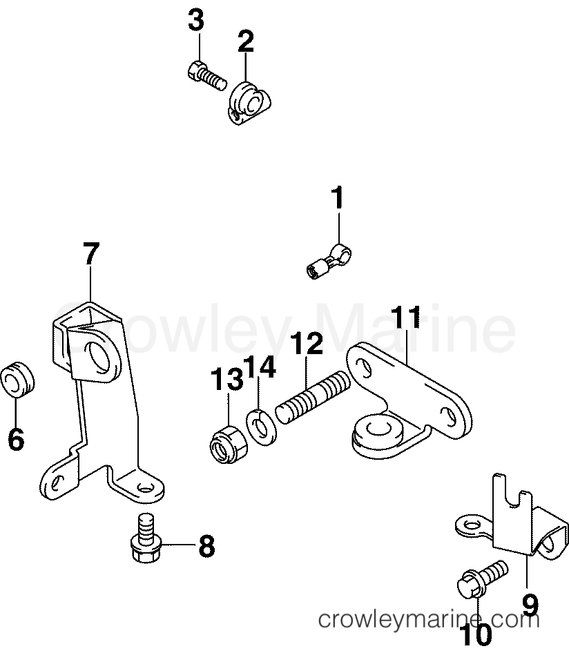 2005 Outboard 15 - J15EL4SOS - REMOTE CONTROL BRACKET