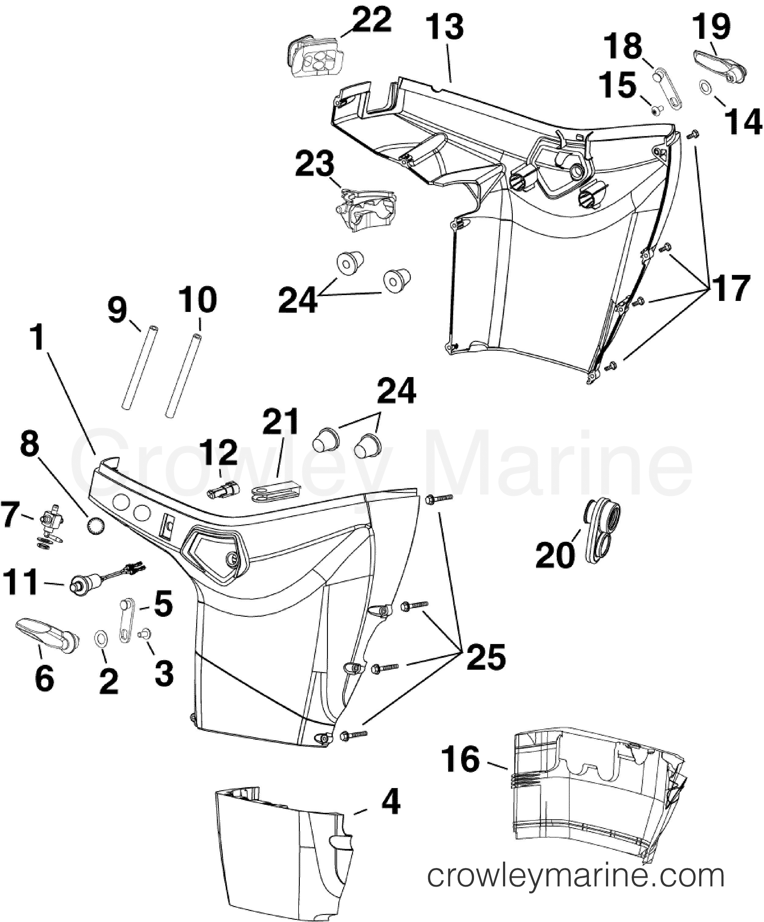 AB Outboard 55 - MFE - E55MRLABF - LOWER ENGINE COVER