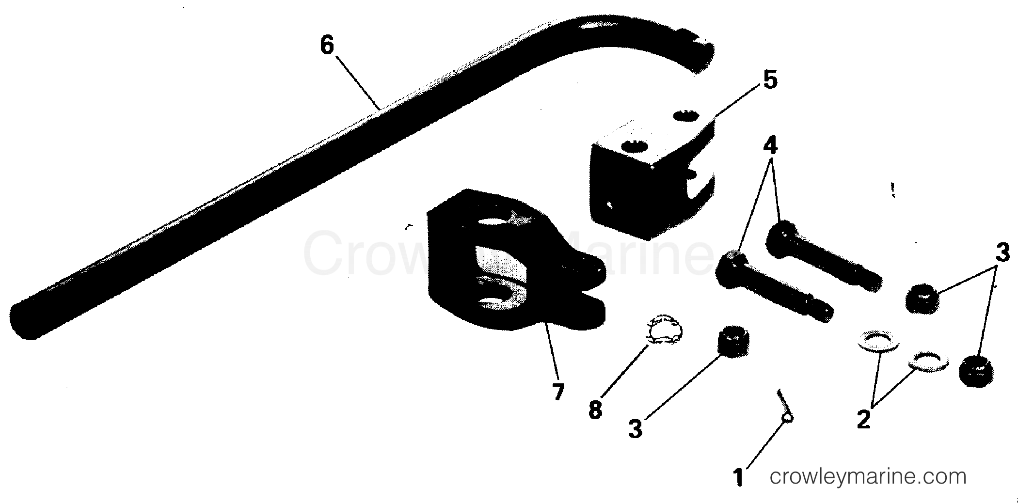 1988 Rigging Accessories - Steering - STEPPED TRANSOM KIT