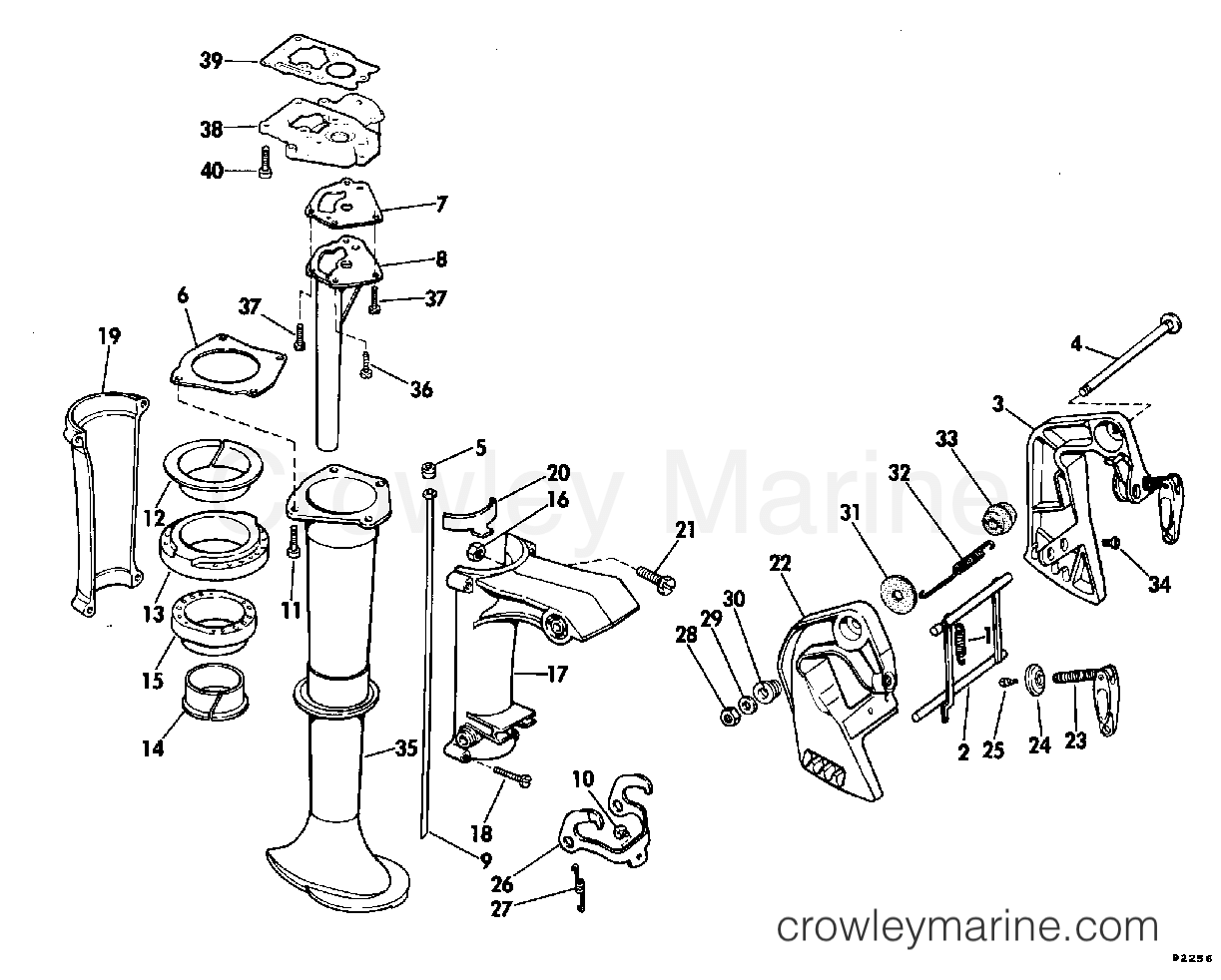 1979 Evinrude Outboards 4 - 4904D EXHAUST HOUSING section