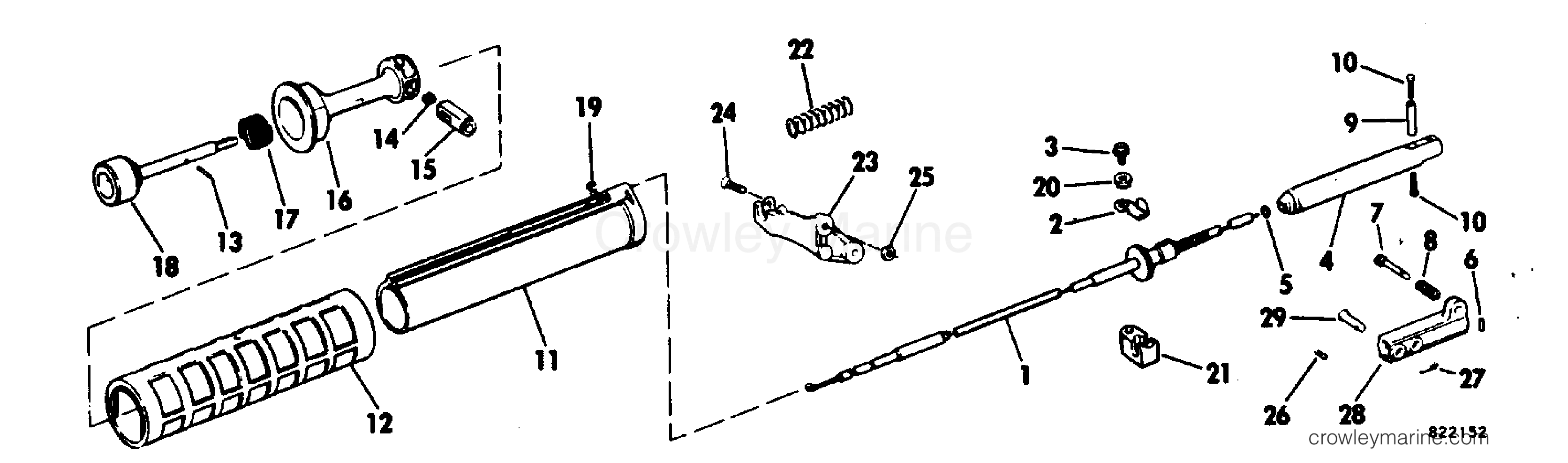 1982 Rigging Accessories - Miscellaneous - SHIFT HANDLE KIT 6RS,9.9,15