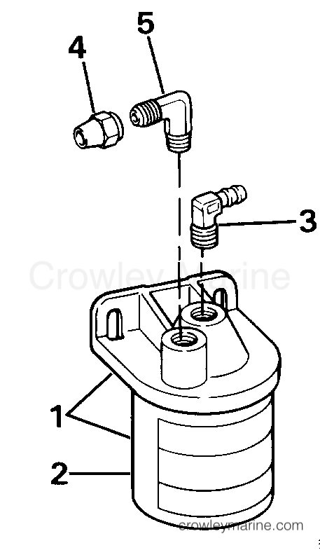 1990 Outboard 300 - J300PLESB - FUEL FILTER