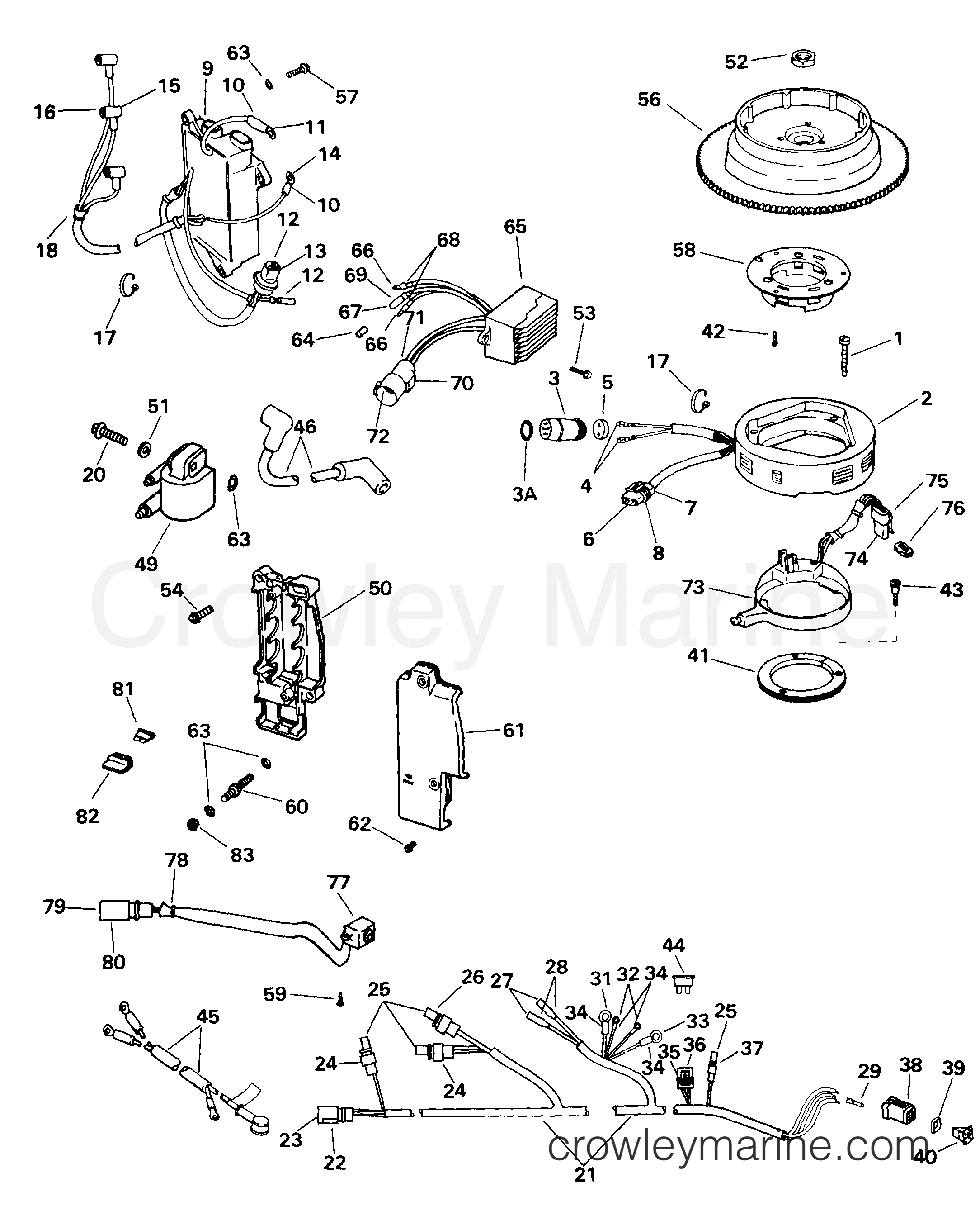 1999 Outboard 35 - J35PL3EEM - IGNITION SYSTEM -- TEL