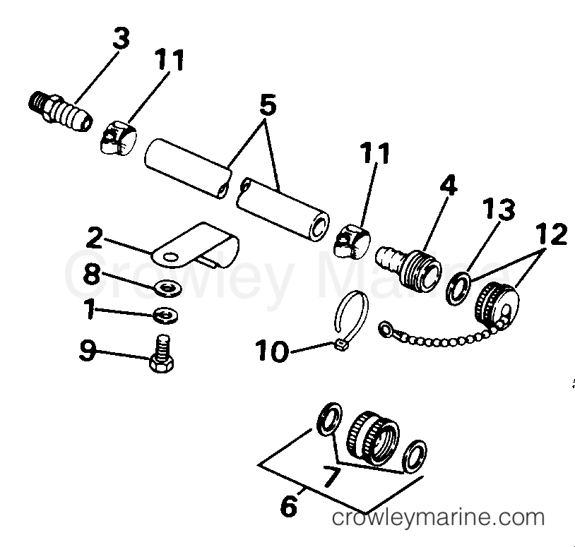 1994 Rigging OMC Stern Drive - All Models - ENGINE FLUSHING KIT - 4 CYLINDER
