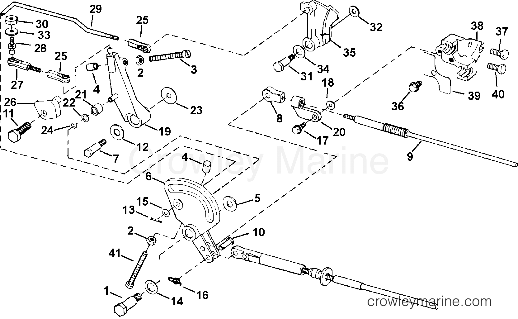 2005 Outboard 40 - J40RSOC - THROTTLE LINKAGE