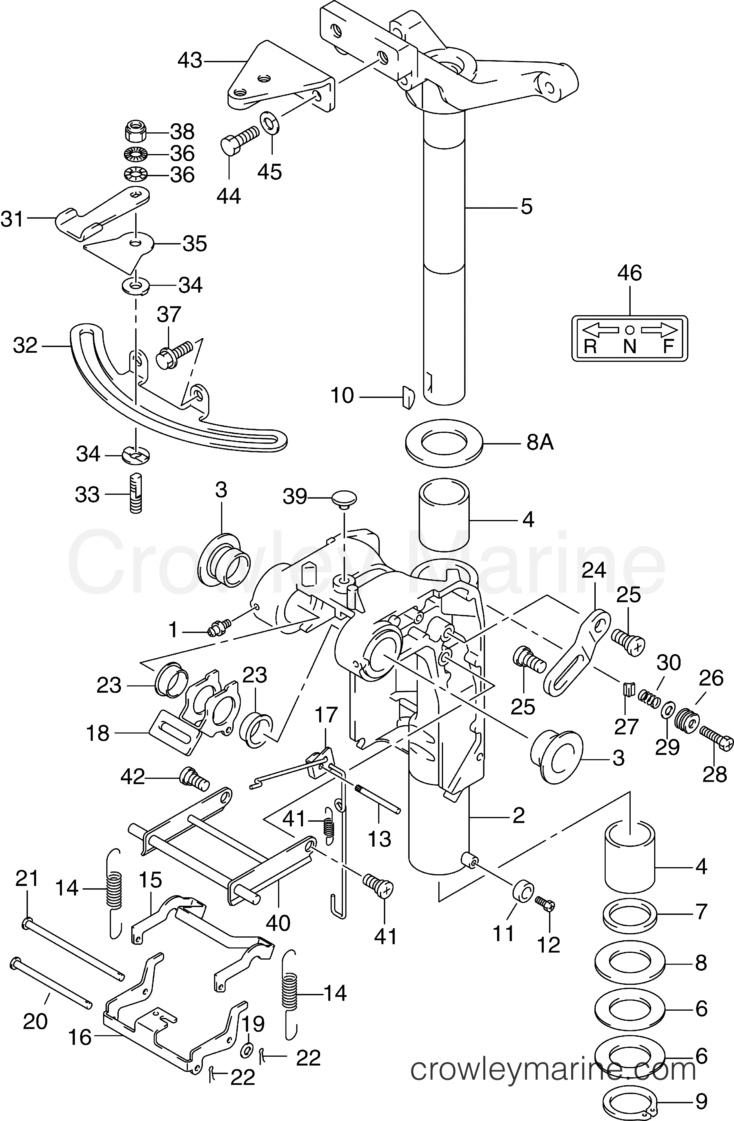 2006 Outboard 25 - J25E4SDC - SWIVEL BRACKET