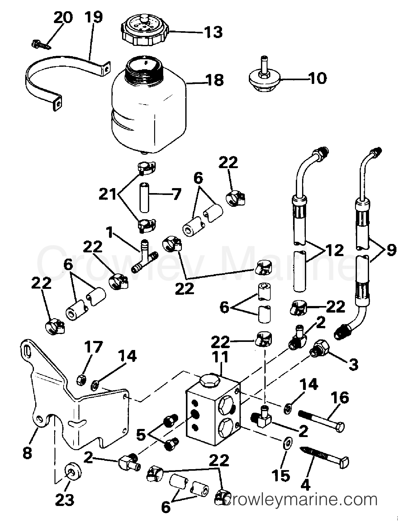 1992 Rigging OMC Stern Drive - All Models - PRIORITY VALVE KIT - DUAL ENGINE