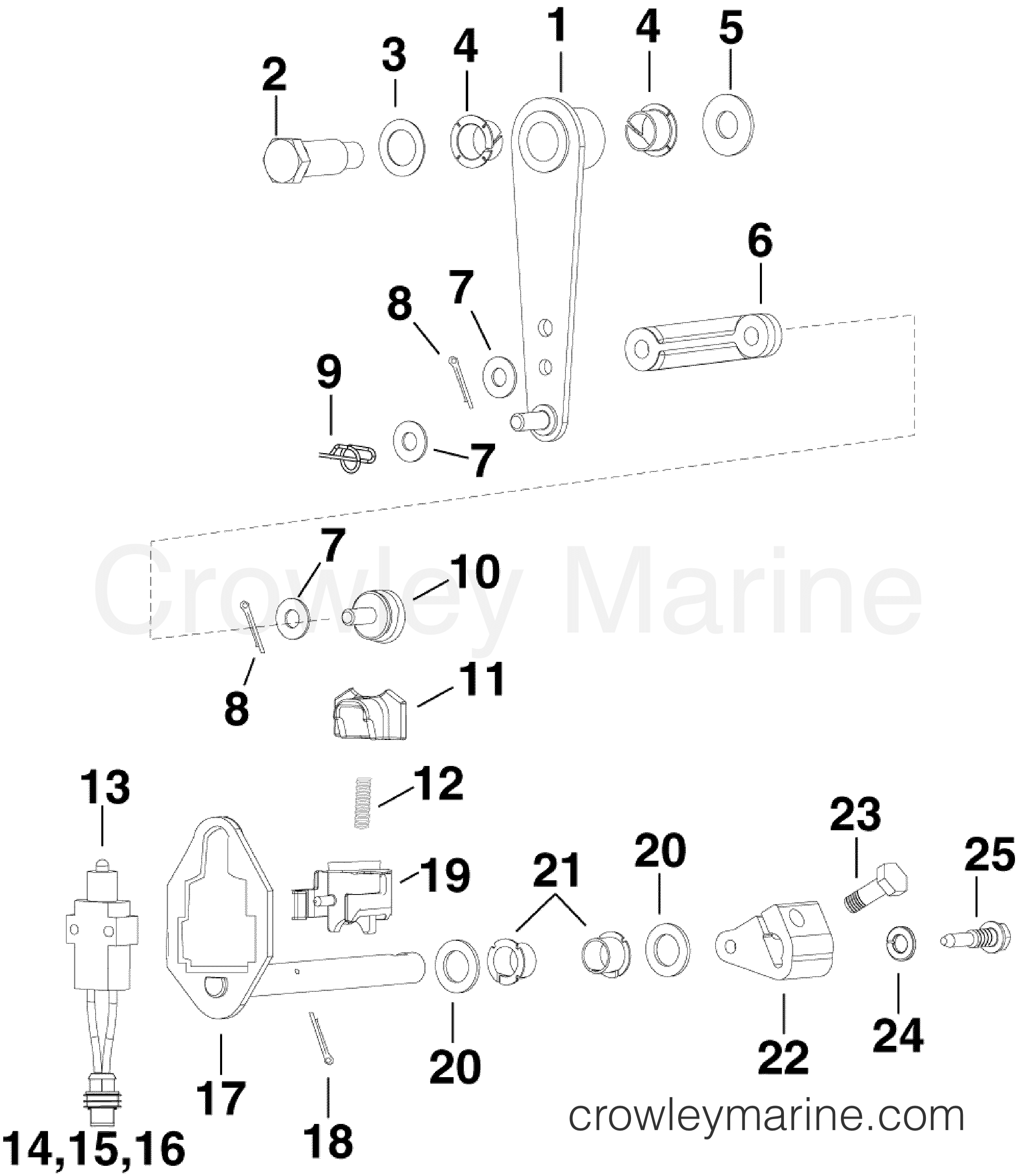 2007 Outboard 225 - E225DPLSUA - SHIFT LINKAGE