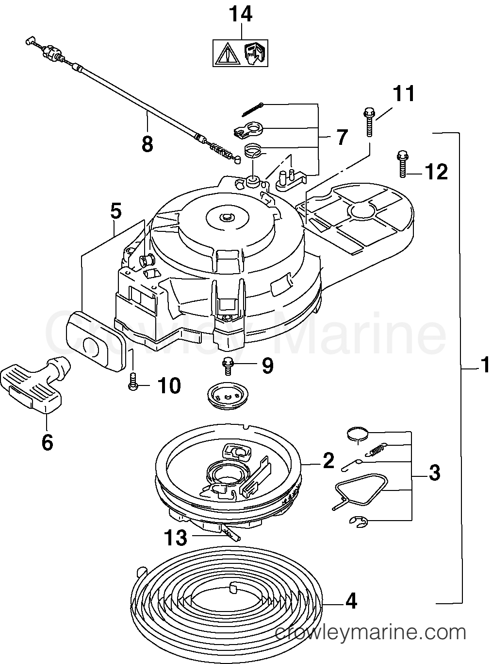 2004 Outboard 10 - J10EL4SRC - RECOIL STARTER