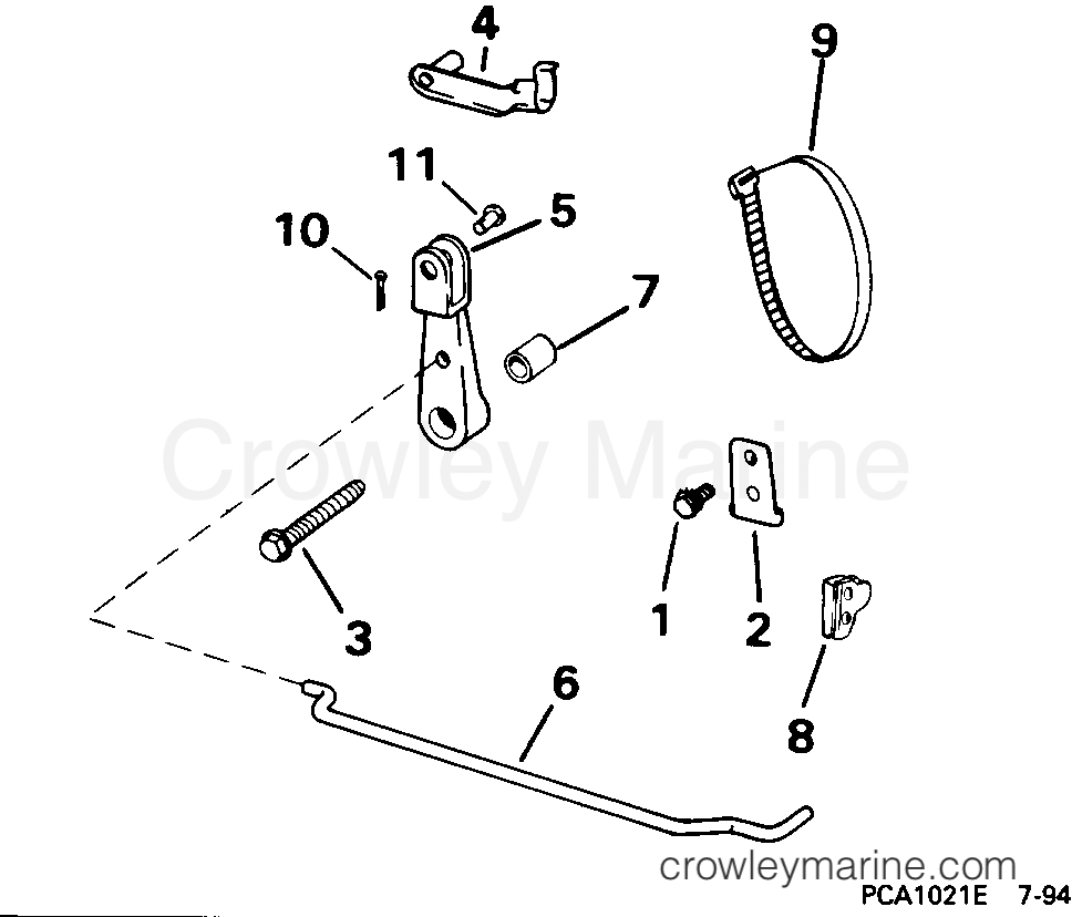 1995 Rigging Accessories - Remote Controls - REMOTE CONTROL ADAPTER KIT - 9.9, 15 (2-CYCLE)