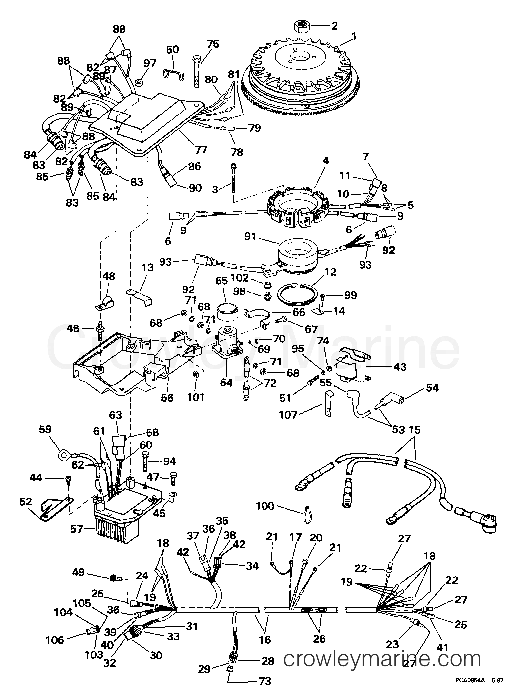 1999 Outboard 200 - J200WPXEES - IGNITION SYSTEM
