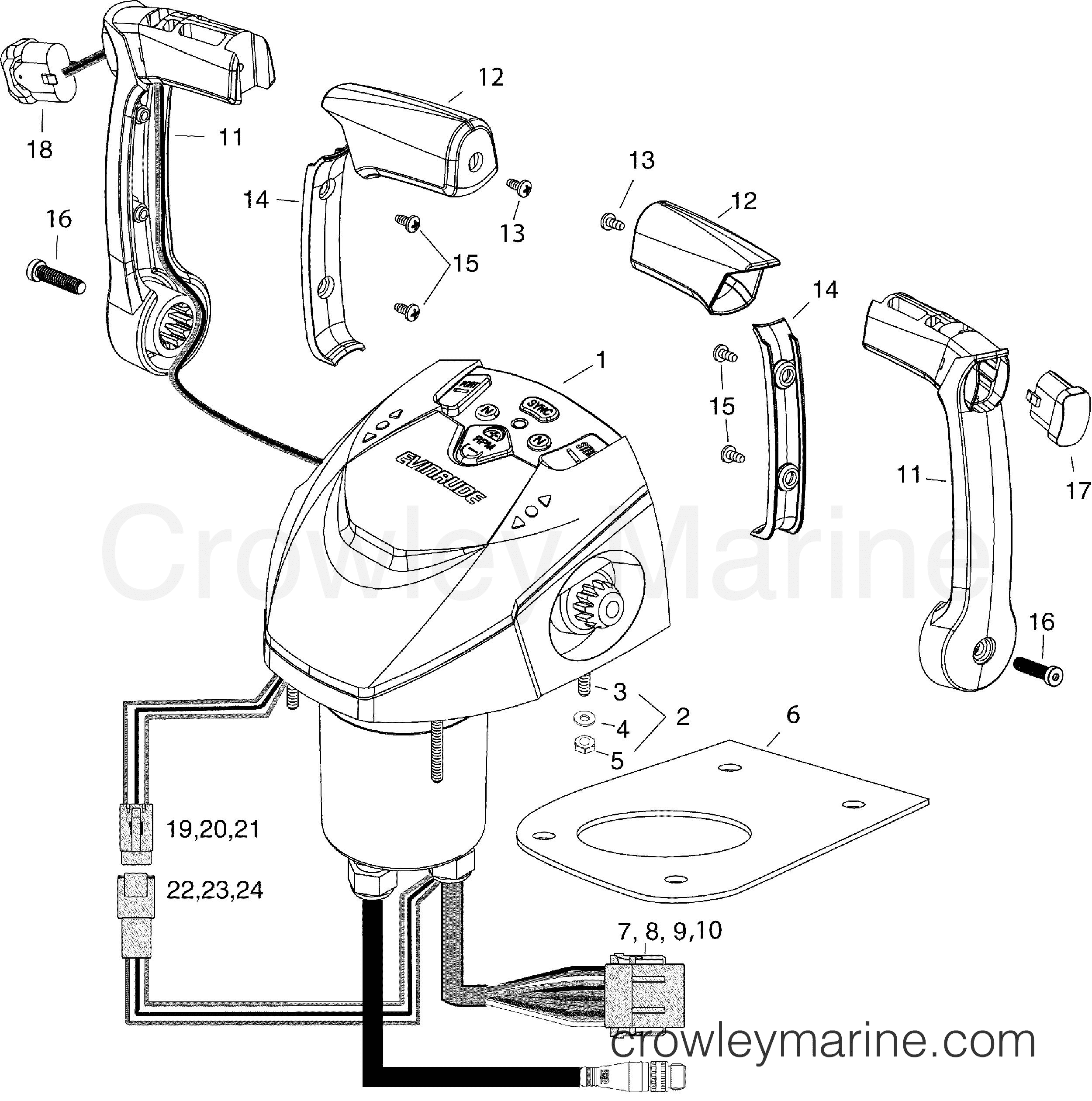 2011 Rigging Accessories - REMOTE CONTROLS - DUAL LEVER BINNACLE - ICON