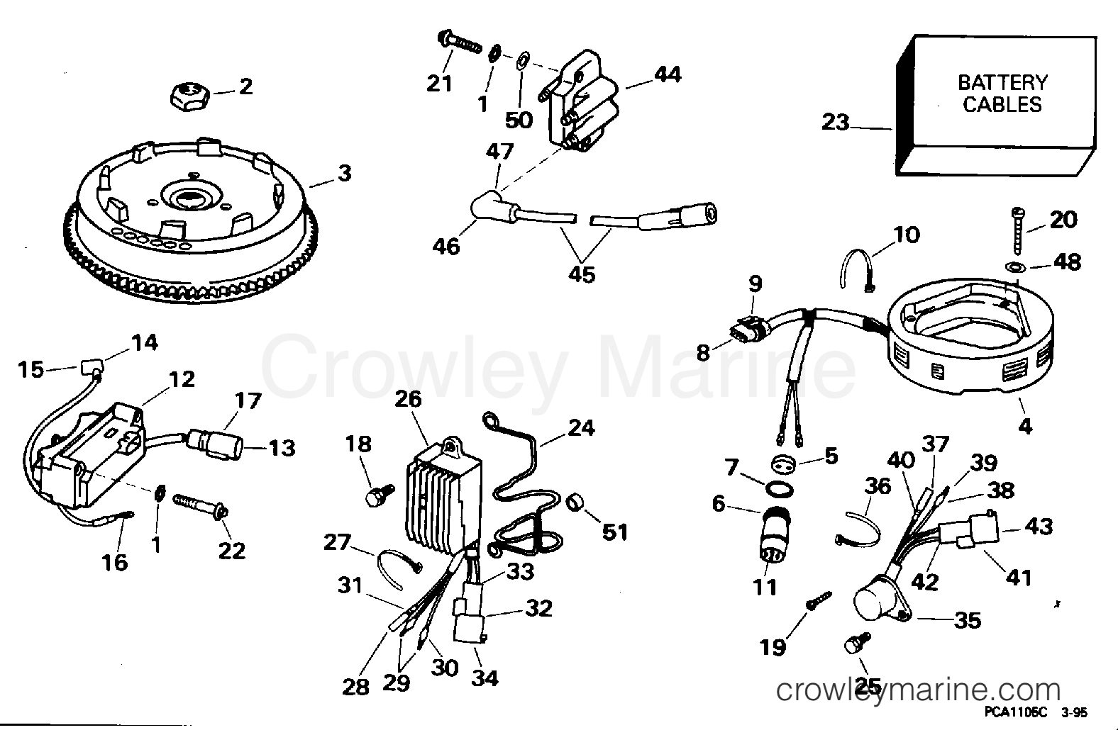 1995 Outboard 9.9 - J10FEXEO - IGNITION - ELECTRIC START