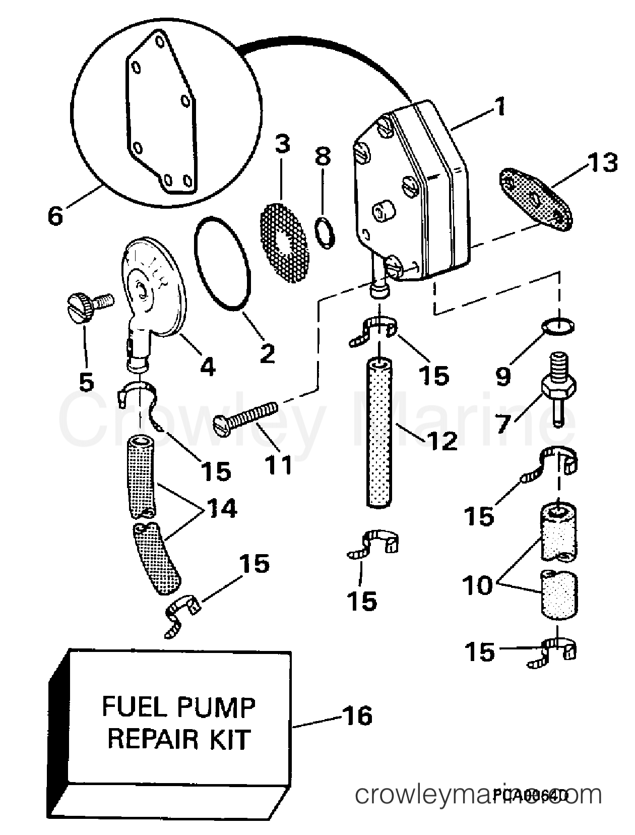 1998 Outboard 25 - J25TEECB - FUEL PUMP