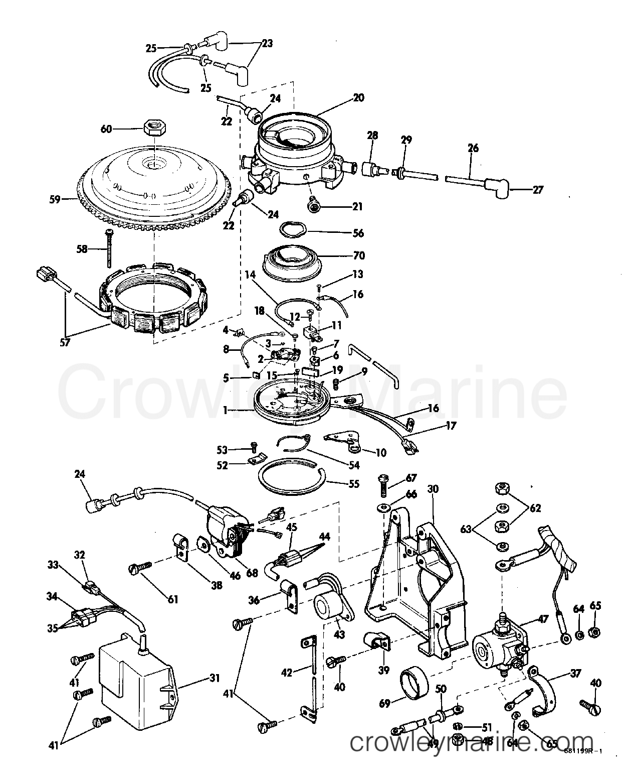 1969 Outboard 55 - 55972A - DISTRIBUTOR GROUP