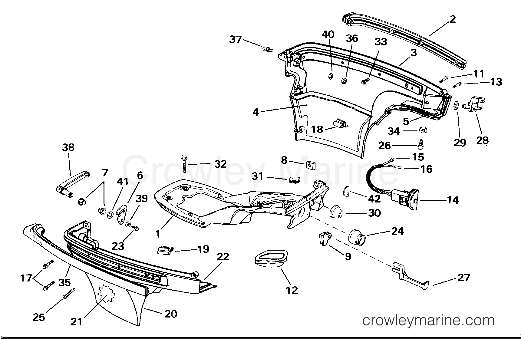 2000 Outboard 15 - E15WRSSC - LOWER ENGINE COVER
