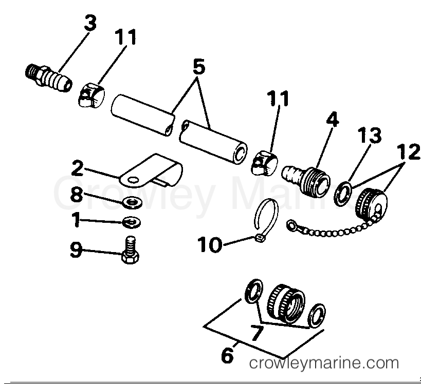 1992 Rigging OMC Stern Drive - All Models - ENGINE FLUSHING KIT - 4 CYLINDER