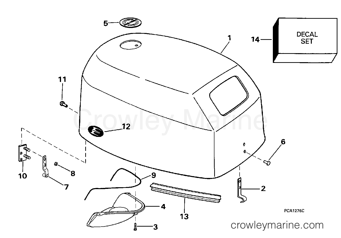 1997 Outboard 9.9 - HJ10FOEUR - ENGINE COVER - EVINRUDE