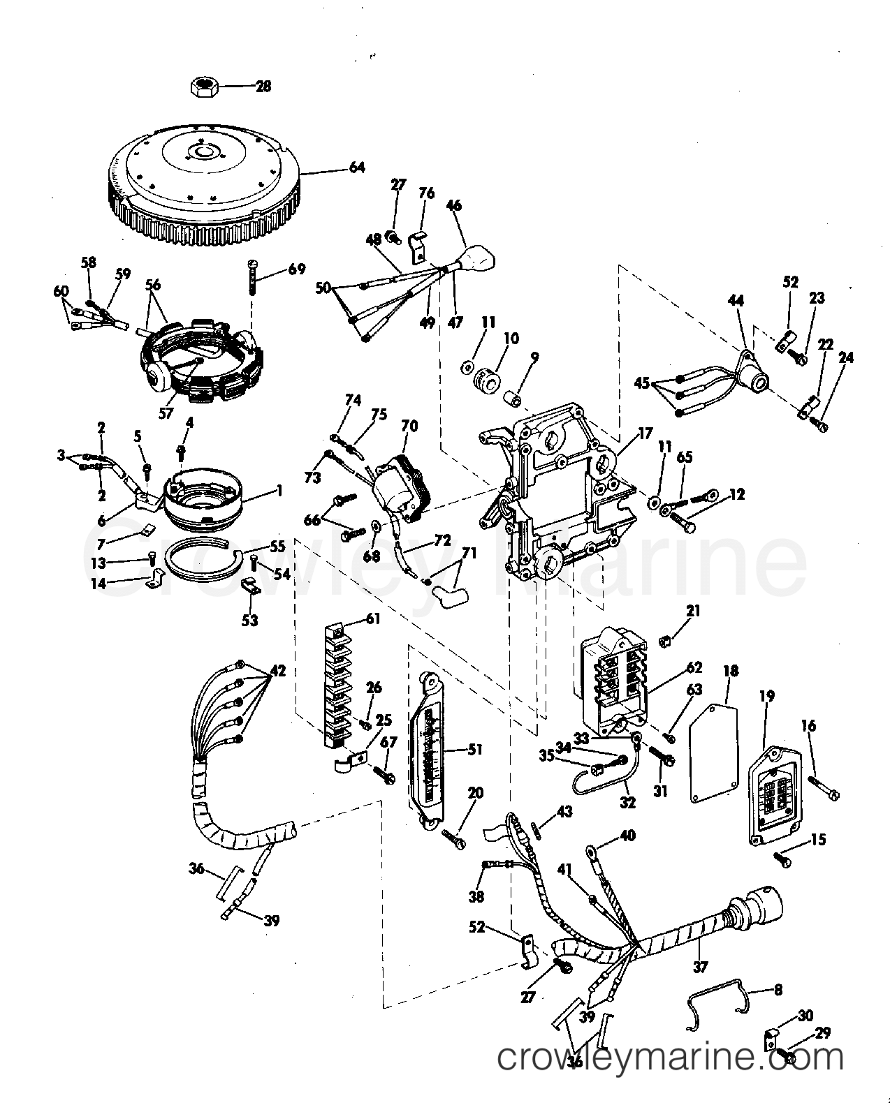 1971 Outboard 50 - 50ES71S - IGNITION SYSTEM
