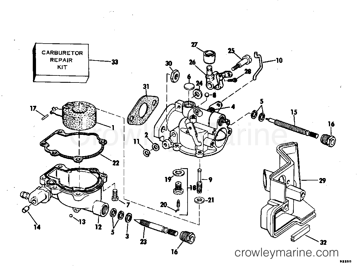 1981 Outboard 2 - J2RCIB - CARBURETOR