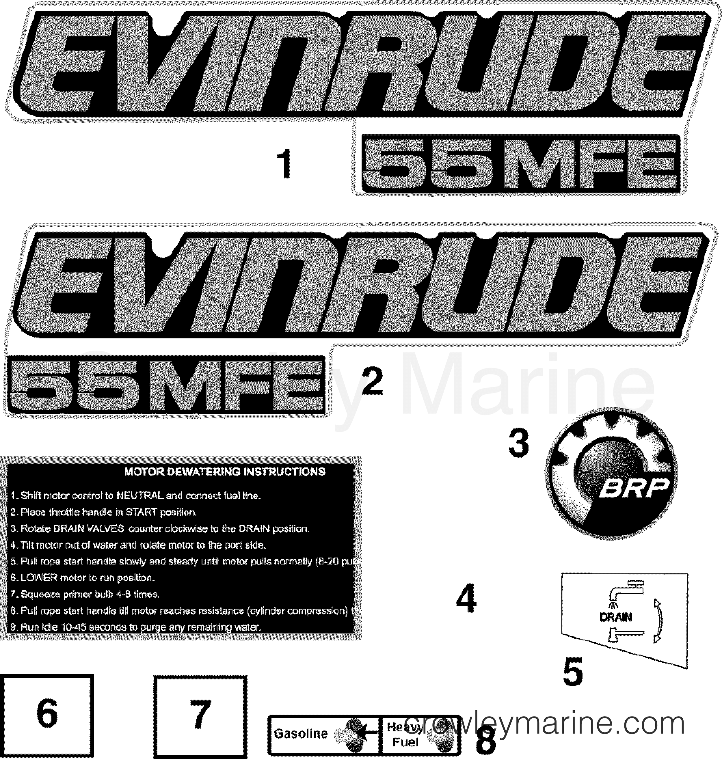 2008 Outboard 55 - E55MRLSCC - DECALS